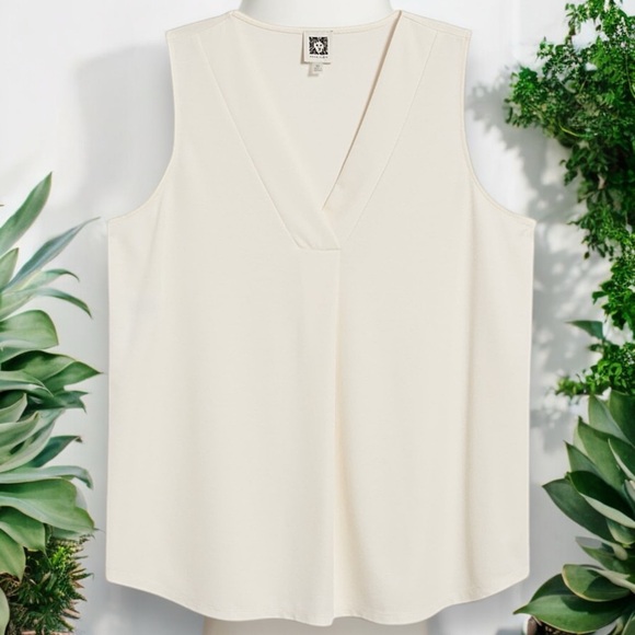 Anne Klein Harmony Pleat Neck Shell Top - Picture 8 of 16